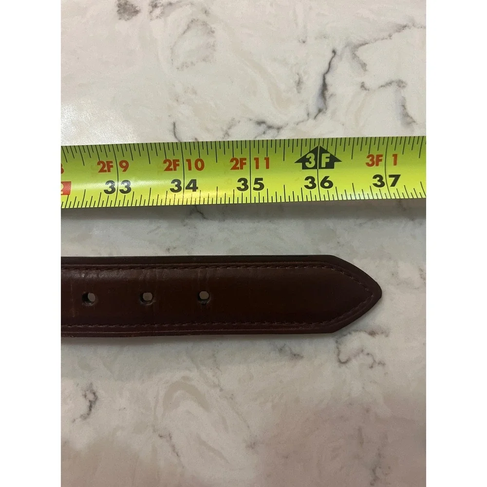 Genuine Dickies Mens Reversible Leather Belt Brown Black Silver Buckle 34‎ 36